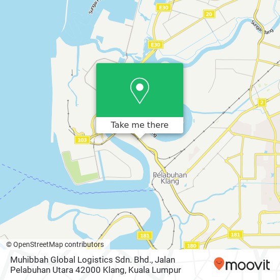 Muhibbah Global Logistics Sdn. Bhd., Jalan Pelabuhan Utara 42000 Klang map