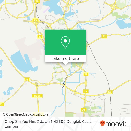 Peta Chop Sin Yee Hin, 2 Jalan 1 43800 Dengkil