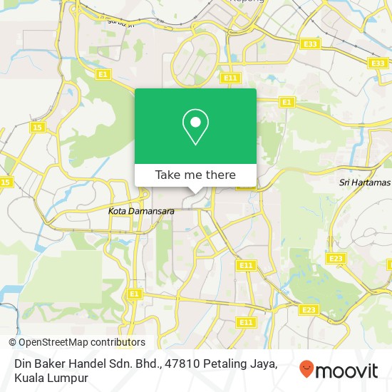 Din Baker Handel Sdn. Bhd., 47810 Petaling Jaya map