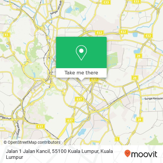 Peta Jalan 1 Jalan Kancil, 55100 Kuala Lumpur