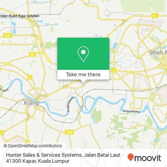 Peta Hunter Sales & Services Systems, Jalan Batai Laut 41300 Kapar