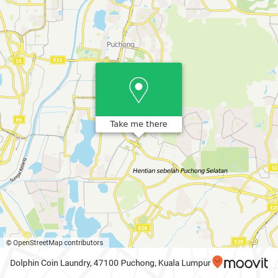 Dolphin Coin Laundry, 47100 Puchong map