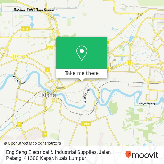 Peta Eng Seng Electrical & Industrial Supplies, Jalan Pelangi 41300 Kapar