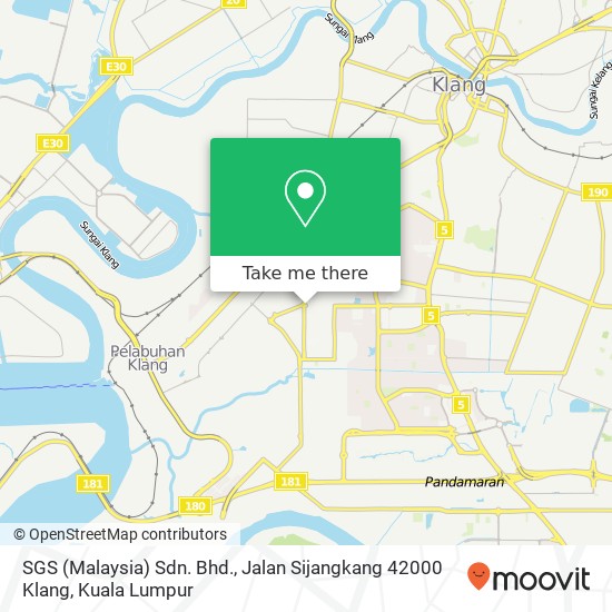 SGS (Malaysia) Sdn. Bhd., Jalan Sijangkang 42000 Klang map