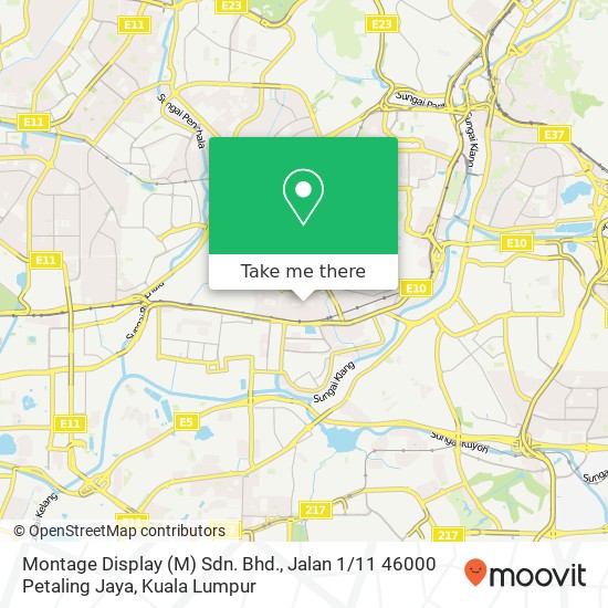 Montage Display (M) Sdn. Bhd., Jalan 1 / 11 46000 Petaling Jaya map