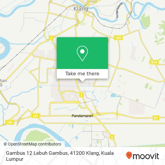 Peta Gambus 12 Lebuh Gambus, 41200 Klang