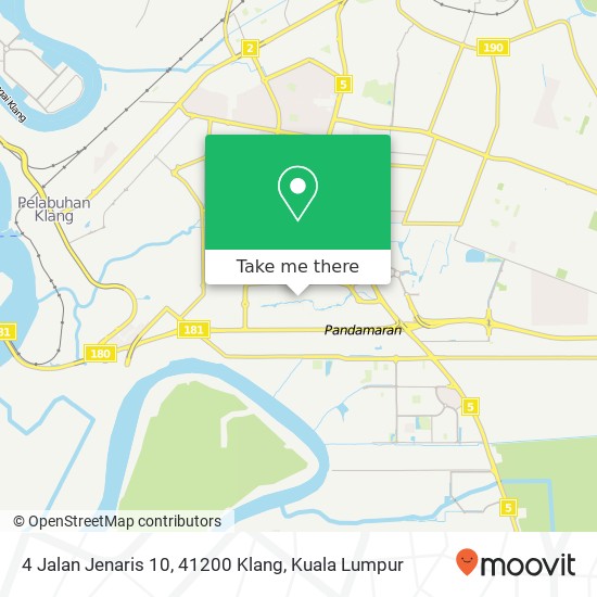 Peta 4 Jalan Jenaris 10, 41200 Klang