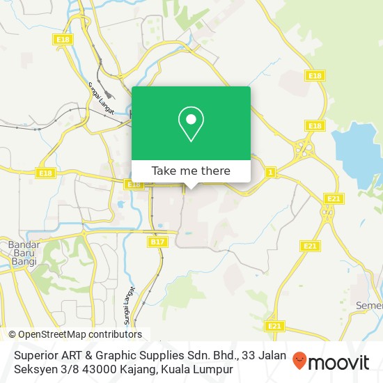 Superior ART & Graphic Supplies Sdn. Bhd., 33 Jalan Seksyen 3 / 8 43000 Kajang map