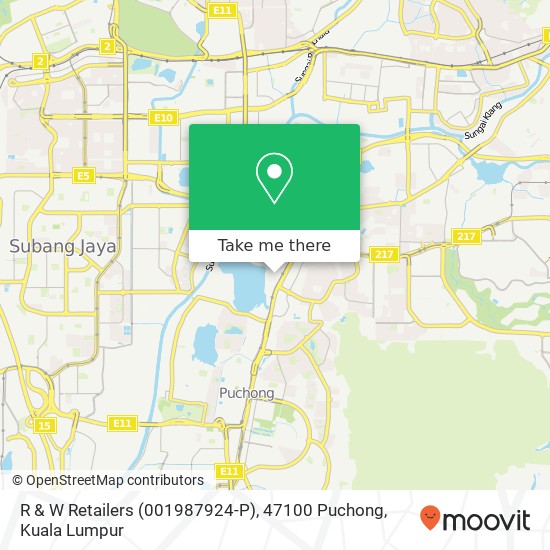 R & W Retailers (001987924-P), 47100 Puchong map