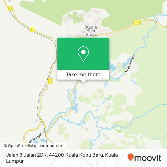 Peta Jalan 3 Jalan 2D /, 44200 Kuala Kubu Baru