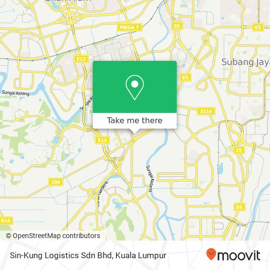 Peta Sin-Kung Logistics Sdn Bhd
