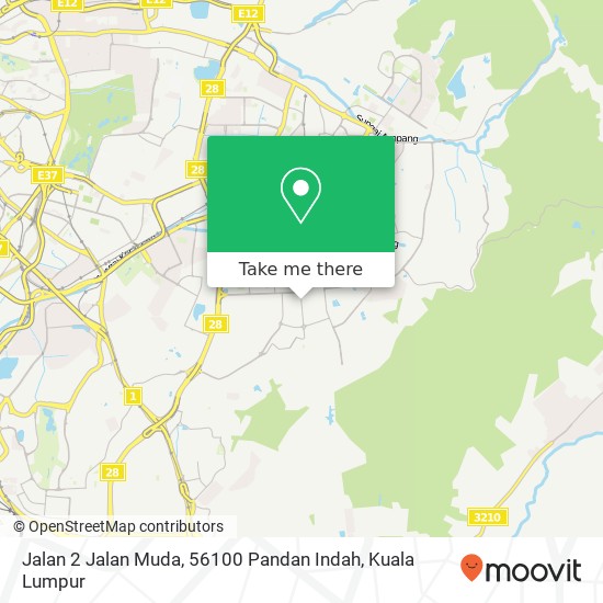 Peta Jalan 2 Jalan Muda, 56100 Pandan Indah