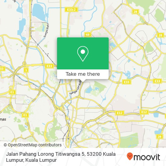 Peta Jalan Pahang Lorong Titiwangsa 5, 53200 Kuala Lumpur