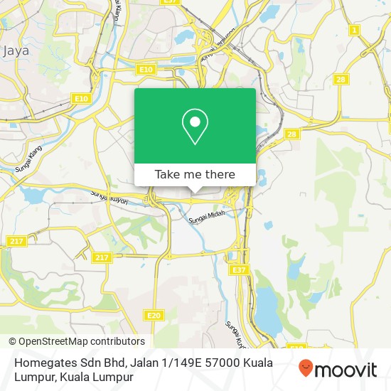 Homegates Sdn Bhd, Jalan 1 / 149E 57000 Kuala Lumpur map