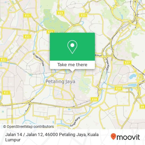 Peta Jalan 14 / Jalan 12, 46000 Petaling Jaya