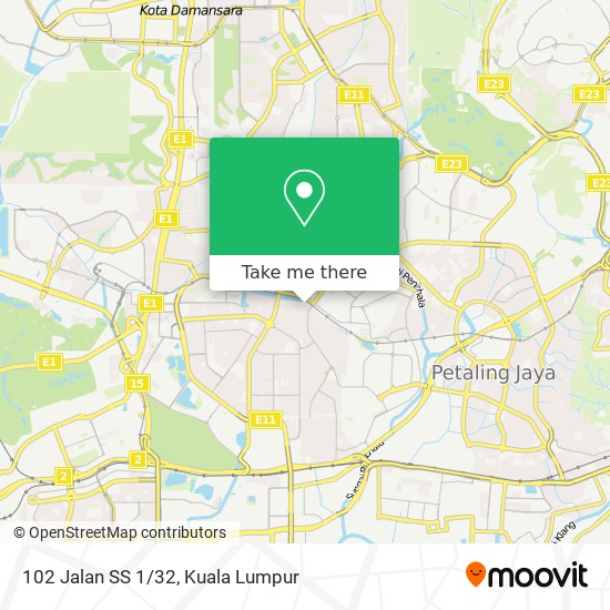 102 Jalan SS 1/32 map