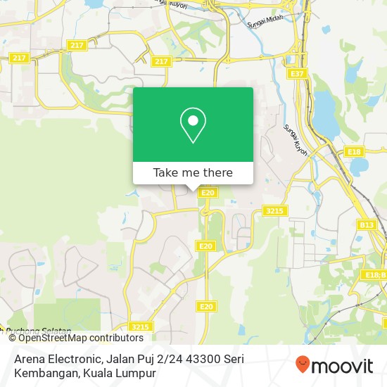 Peta Arena Electronic, Jalan Puj 2 / 24 43300 Seri Kembangan