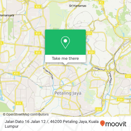 Peta Jalan Dato 16 Jalan 12 /, 46200 Petaling Jaya