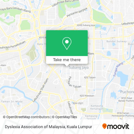 Dyslexia Association of Malaysia map