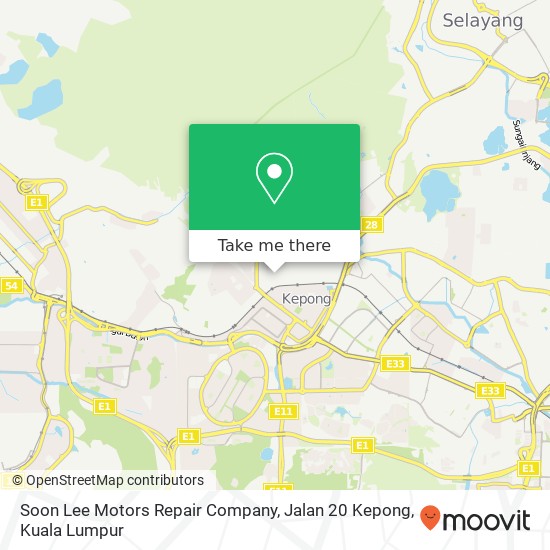 Soon Lee Motors Repair Company, Jalan 20 Kepong map