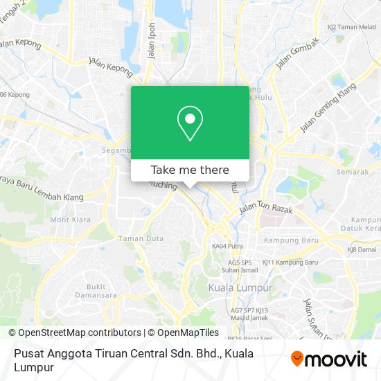 Pusat Anggota Tiruan Central Sdn. Bhd. map