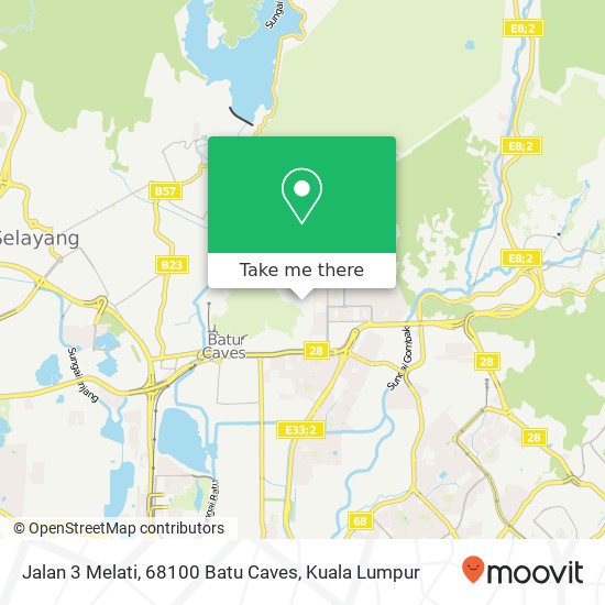 Peta Jalan 3 Melati, 68100 Batu Caves
