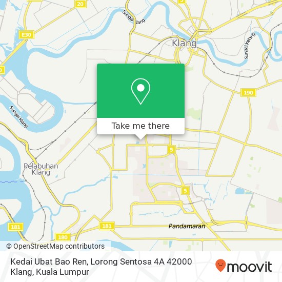 Kedai Ubat Bao Ren, Lorong Sentosa 4A 42000 Klang map