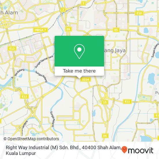 Peta Right Way Industrial (M) Sdn. Bhd., 40400 Shah Alam