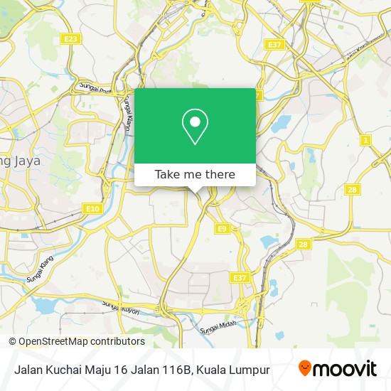 Jalan Kuchai Maju 16 Jalan 116B map