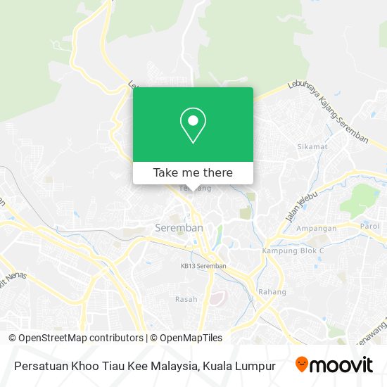 Peta Persatuan Khoo Tiau Kee Malaysia
