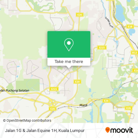 Jalan 1G & Jalan Equine 1H map