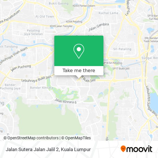 Jalan Sutera Jalan Jalil 2 map