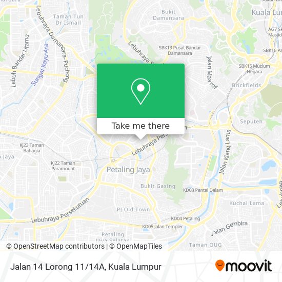 Peta Jalan 14 Lorong 11/14A