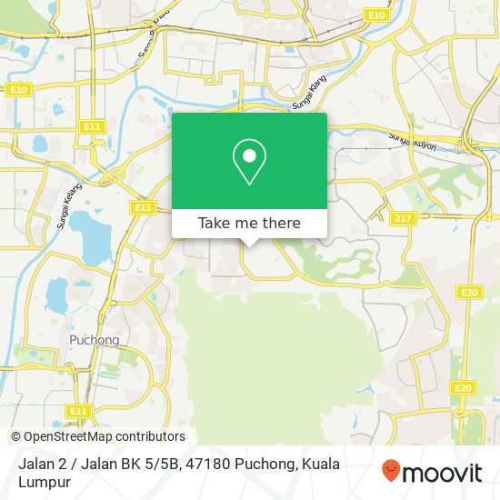 Peta Jalan 2 / Jalan BK 5 / 5B, 47180 Puchong