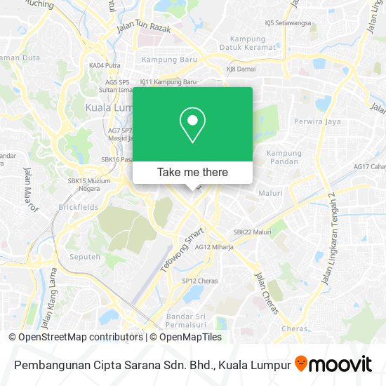 Peta Pembangunan Cipta Sarana Sdn. Bhd.