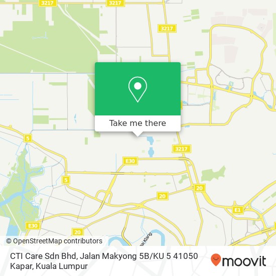 CTI Care Sdn Bhd, Jalan Makyong 5B / KU 5 41050 Kapar map