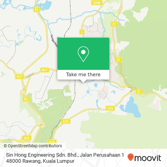 Sin Hong Engineering Sdn. Bhd., Jalan Perusahaan 1 48000 Rawang map