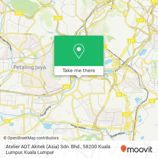 Peta Atelier ADT Akitek (Asia) Sdn. Bhd., 58200 Kuala Lumpur