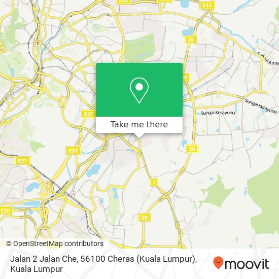 Jalan 2 Jalan Che, 56100 Cheras (Kuala Lumpur) map