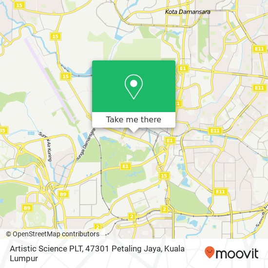 Peta Artistic Science PLT, 47301 Petaling Jaya