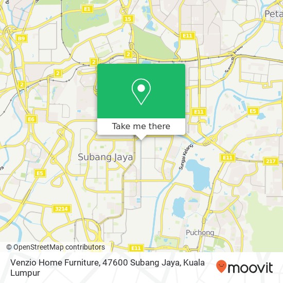 Venzio Home Furniture, 47600 Subang Jaya map