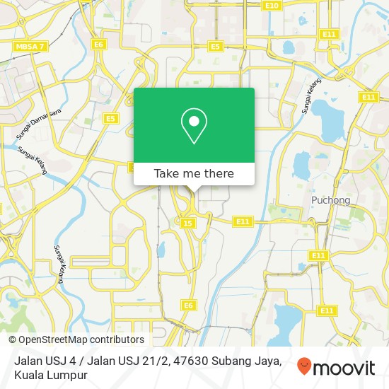 Peta Jalan USJ 4 / Jalan USJ 21 / 2, 47630 Subang Jaya
