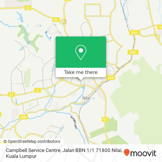 Campbell Service Centre, Jalan BBN 1 / 1 71800 Nilai map