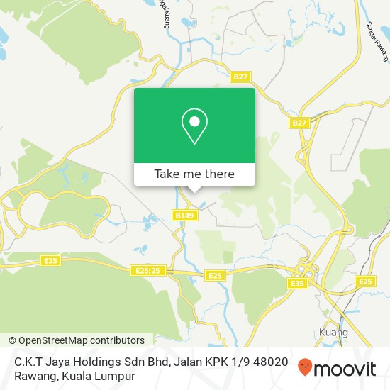 C.K.T Jaya Holdings Sdn Bhd, Jalan KPK 1 / 9 48020 Rawang map