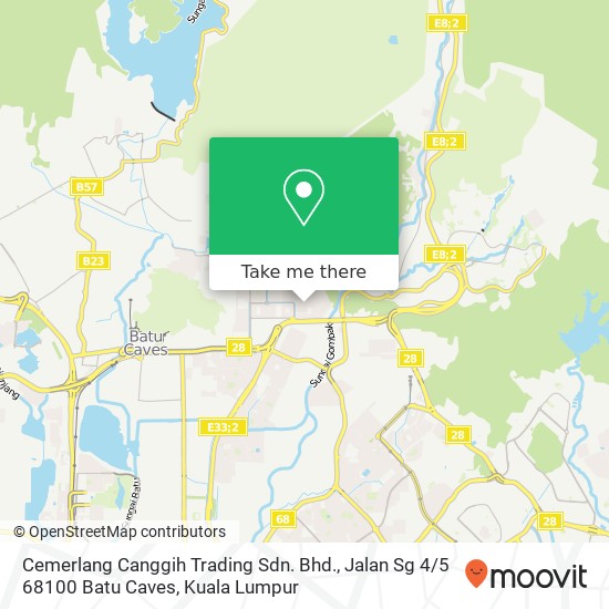 Cemerlang Canggih Trading Sdn. Bhd., Jalan Sg 4 / 5 68100 Batu Caves map
