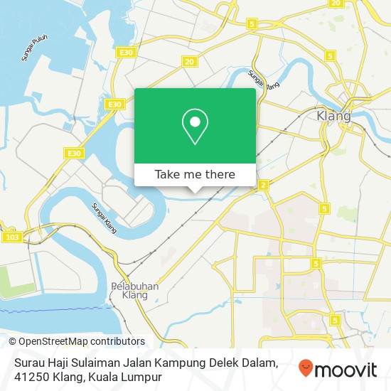 Surau Haji Sulaiman Jalan Kampung Delek Dalam, 41250 Klang map