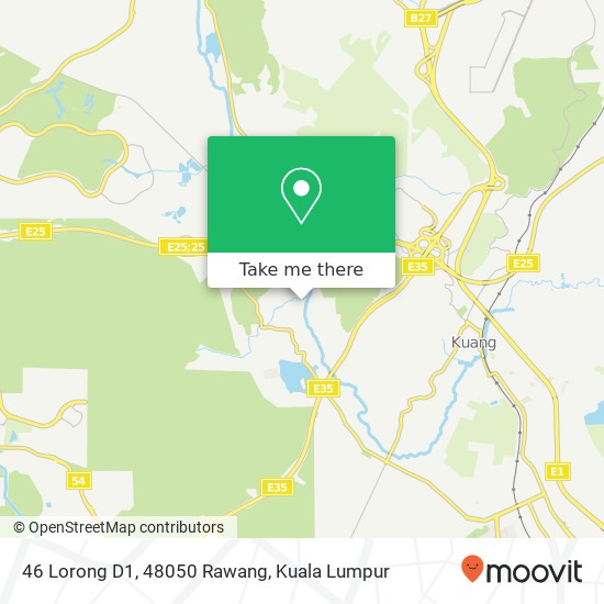 46 Lorong D1, 48050 Rawang map