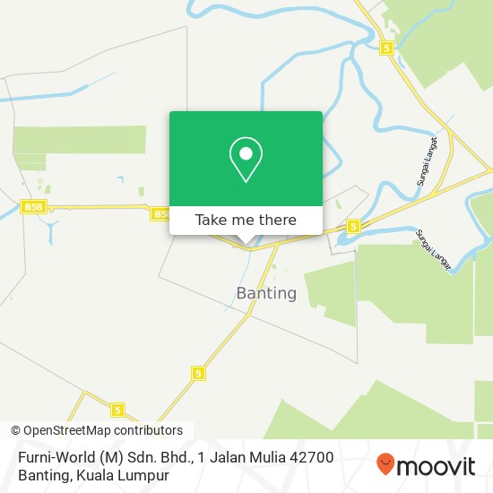 Furni-World (M) Sdn. Bhd., 1 Jalan Mulia 42700 Banting map