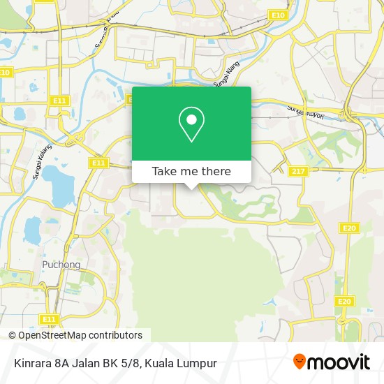 Peta Kinrara 8A Jalan BK 5/8