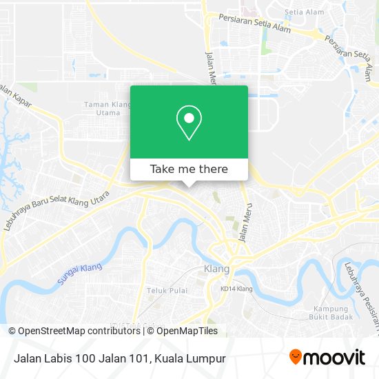 Jalan Labis 100 Jalan 101 map